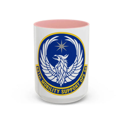 621 Mobility Support Operations Squadron AMC (U.S. Air Force) Accent Coffee Mug 15oz Pink - Go Mug Yourself