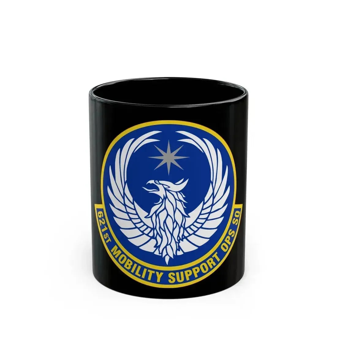621 Mobility Support Operations Squadron AMC (U.S. Air Force) Black Coffee Mug 11oz - Go Mug Yourself