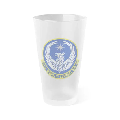 621 Mobility Support Operations Squadron AMC (U.S. Air Force) Frosted Pint Glass 16oz 16oz Frosted - Go Mug Yourself