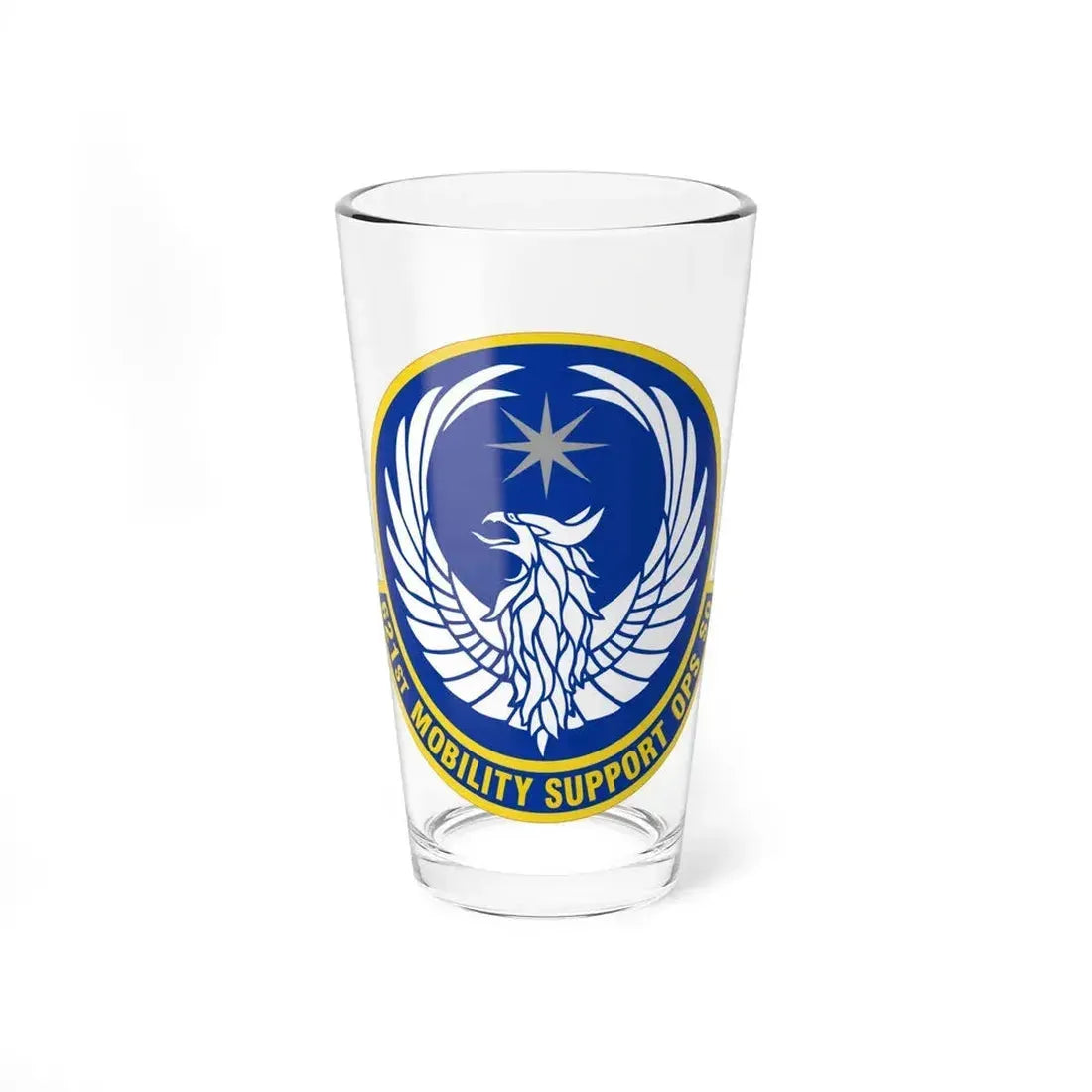 621 Mobility Support Operations Squadron AMC (U.S. Air Force) Pint Glass 16oz - Go Mug Yourself