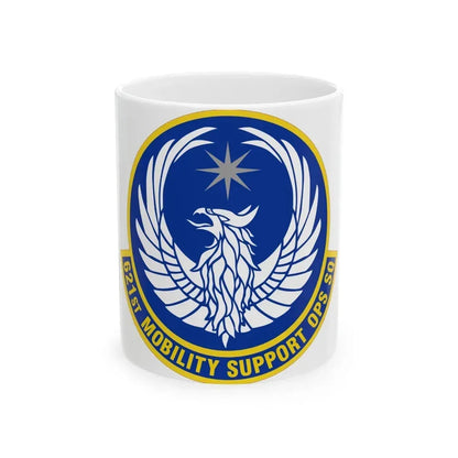 621 Mobility Support Operations Squadron AMC (U.S. Air Force) White Coffee Mug 11oz - Go Mug Yourself