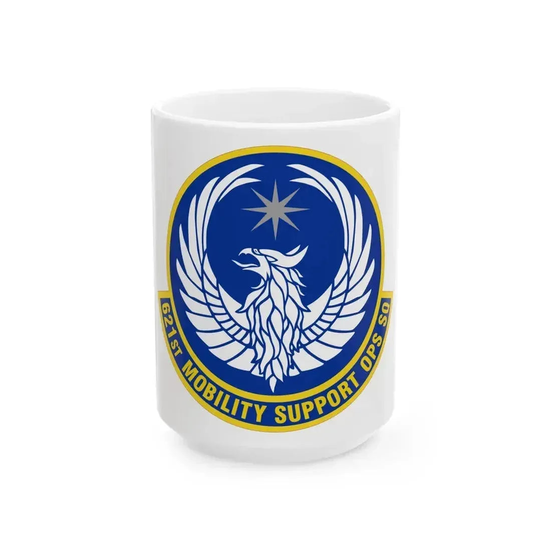 621 Mobility Support Operations Squadron AMC (U.S. Air Force) White Coffee Mug 15oz - Go Mug Yourself