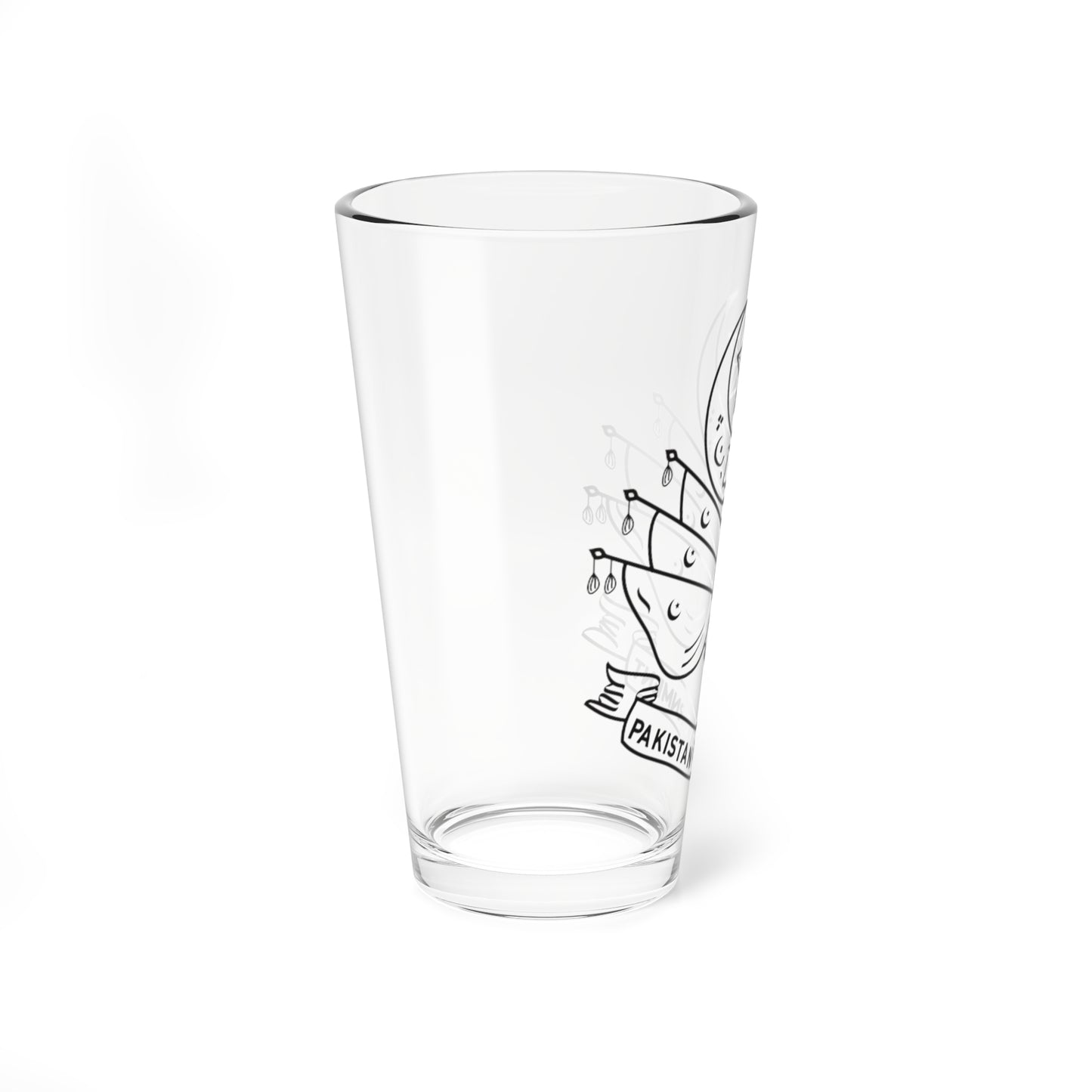 Emblem of Pakistan 1947-1954 (Pakistan) (Coat of Arms) Pint Glass 16oz