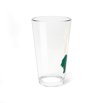 Flag map of Cameroon (Cameroon) Pint Glass 16oz