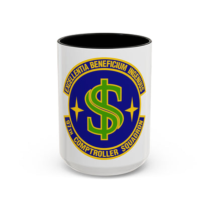 97th Comptroller Squadron (U.S. Air Force) Accent Coffee Mug