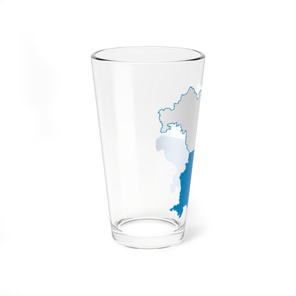Flag map of Bavaria striped (Germany) Pint Glass 16oz