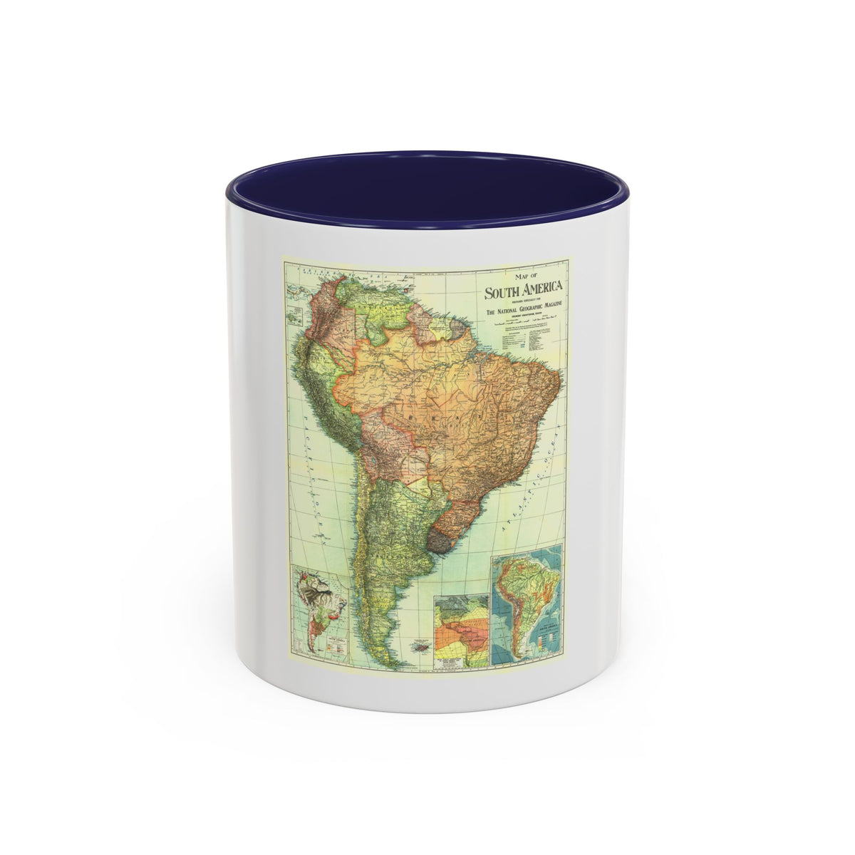 South America (1921) (Map) Accent Coffee Mug