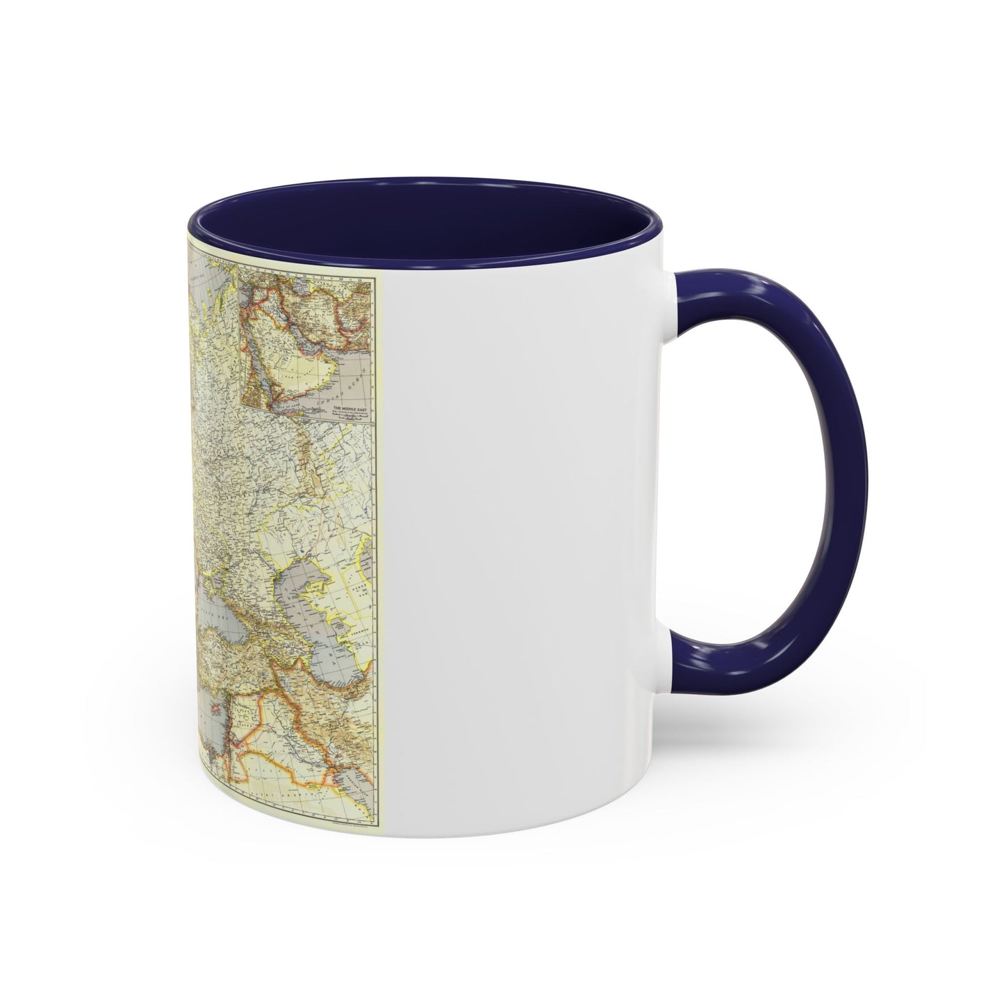 Europe and the Near East (1940) (Map) Accent Coffee Mug