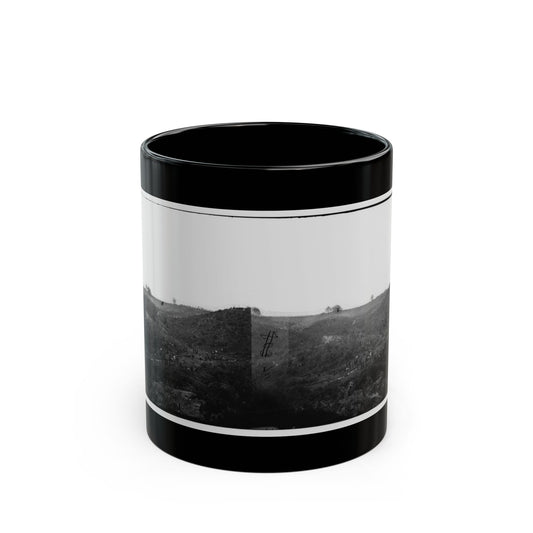 Belle Plain, Virginia. Encampment Of 7,000 Confederates In The  Punch Bowl (2) (U.S. Civil War) Black Coffee Mug