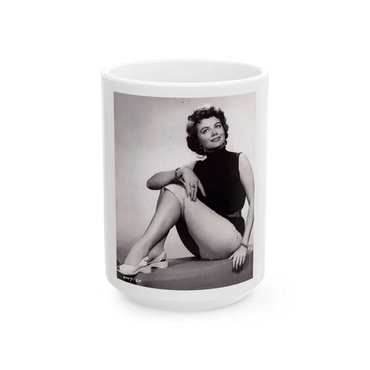 Dorothy Malone #189 (Vintage Female Icon) White Coffee Mug-15oz-Go Mug Yourself