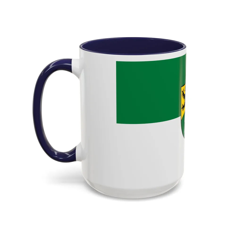 Flag of Erzgebirgskreises Germany - Accent Coffee Mug-Go Mug Yourself