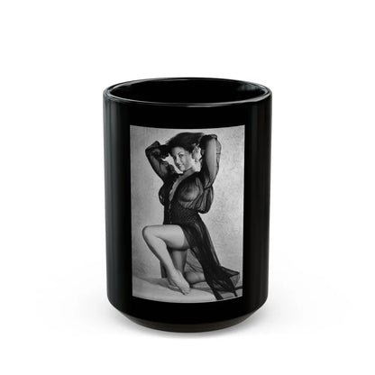 June Palmer #354 - See through black night gown (Vintage Female Icon) Black Coffee Mug-15oz-Go Mug Yourself