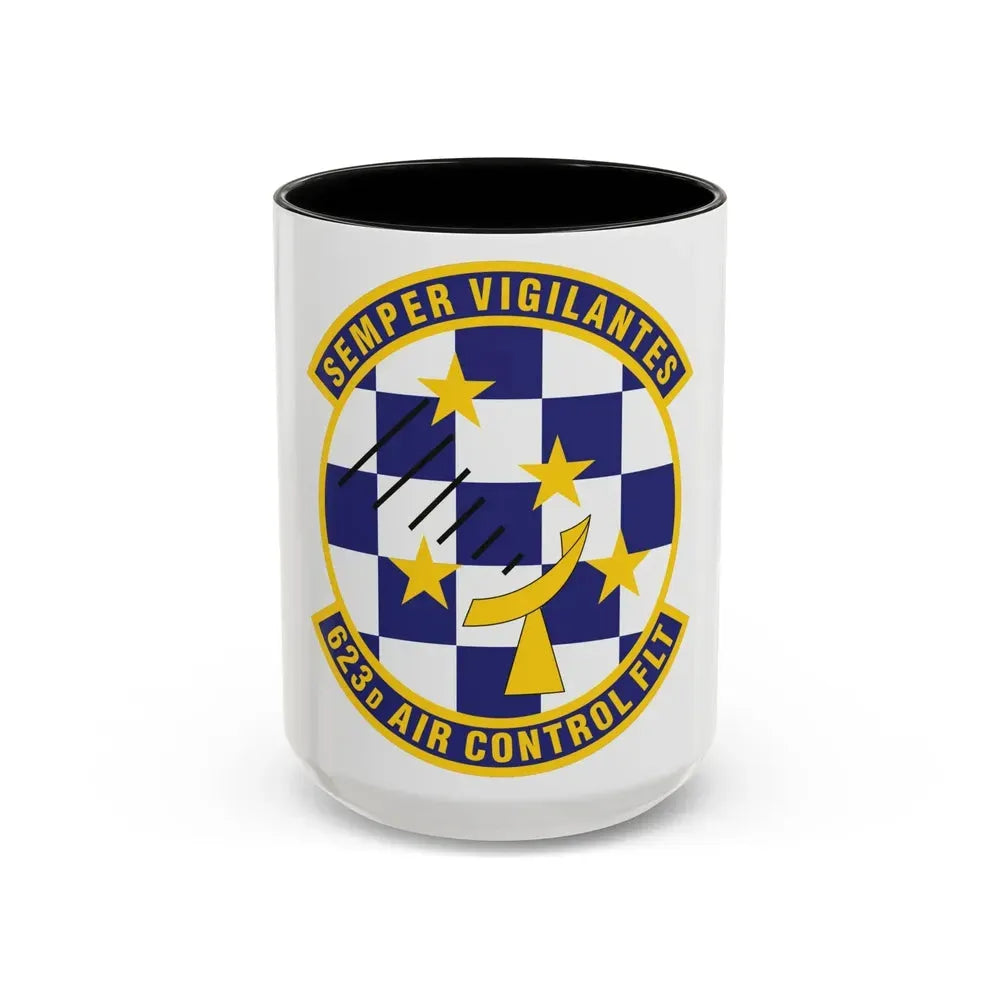 623 Air Control Squadron PACAF (U.S. Air Force) Accent Coffee Mug 15oz Black - Go Mug Yourself