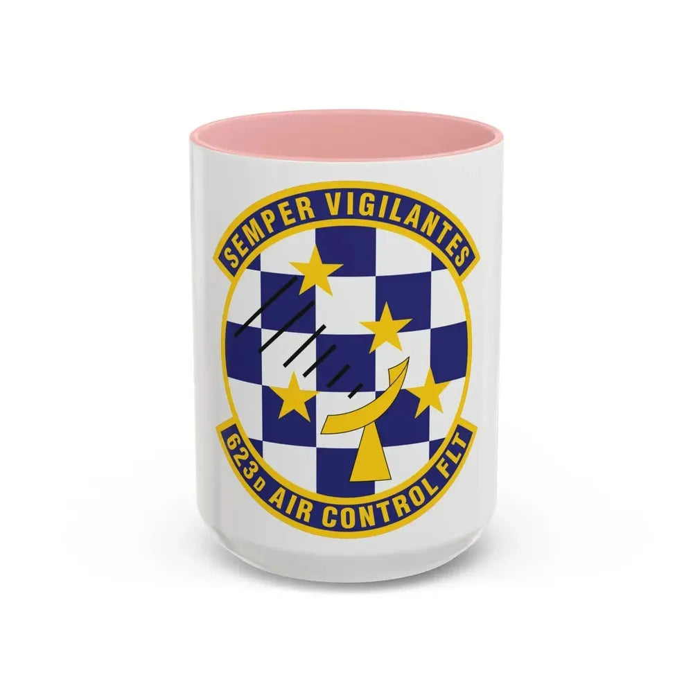 623 Air Control Squadron PACAF (U.S. Air Force) Accent Coffee Mug 15oz Pink - Go Mug Yourself