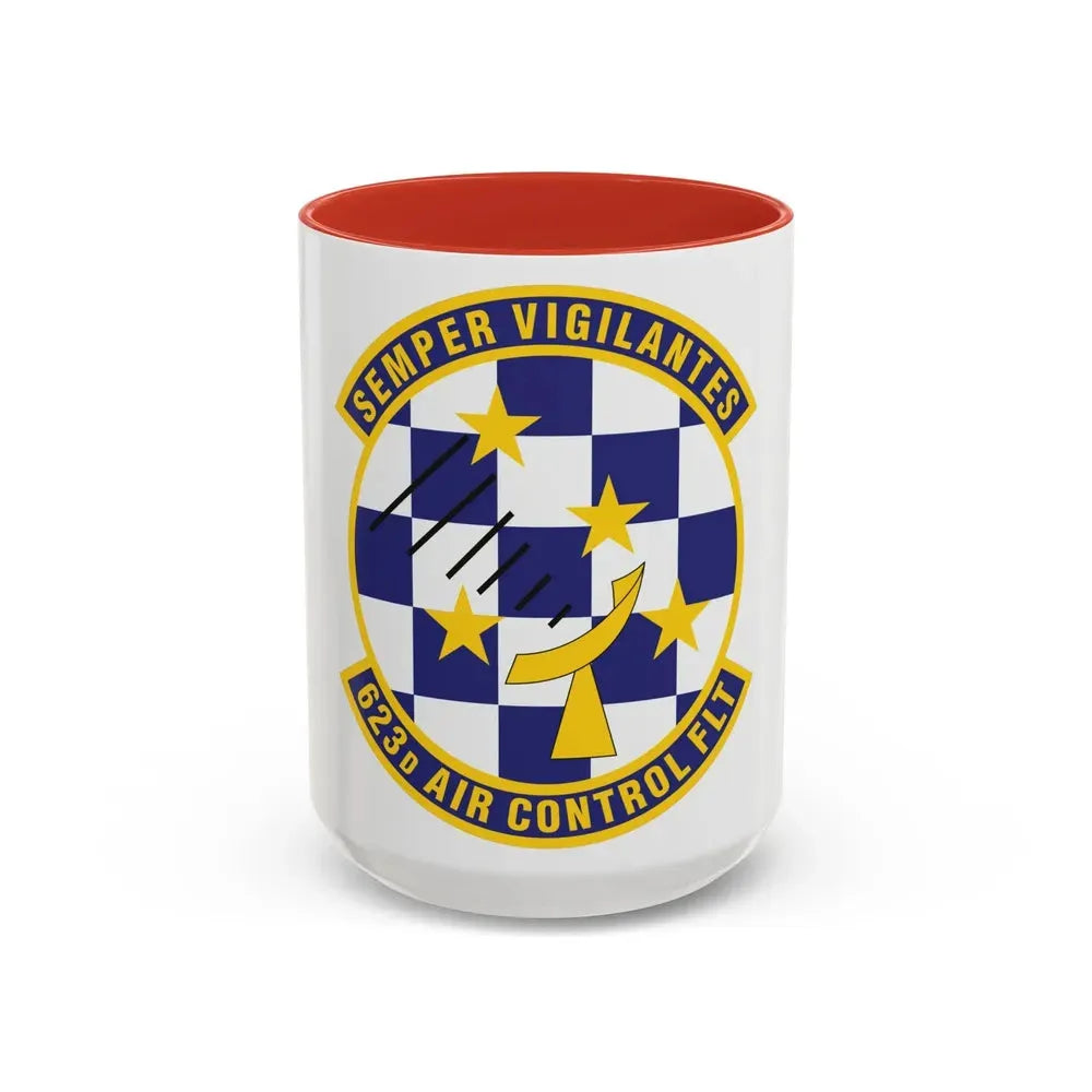 623 Air Control Squadron PACAF (U.S. Air Force) Accent Coffee Mug 15oz Red - Go Mug Yourself