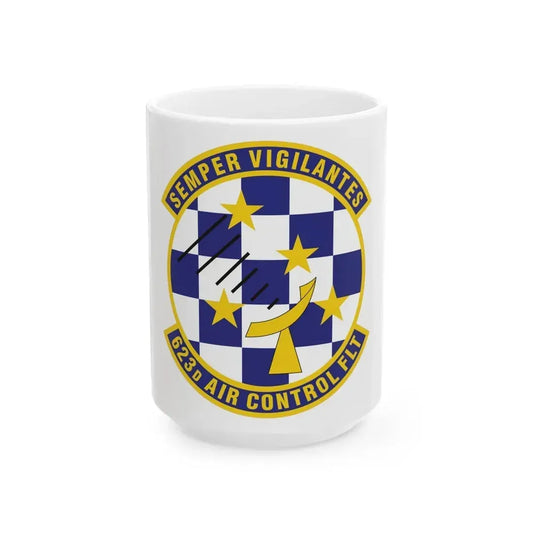 623 Air Control Squadron PACAF (U.S. Air Force) White Coffee Mug 15oz - Go Mug Yourself