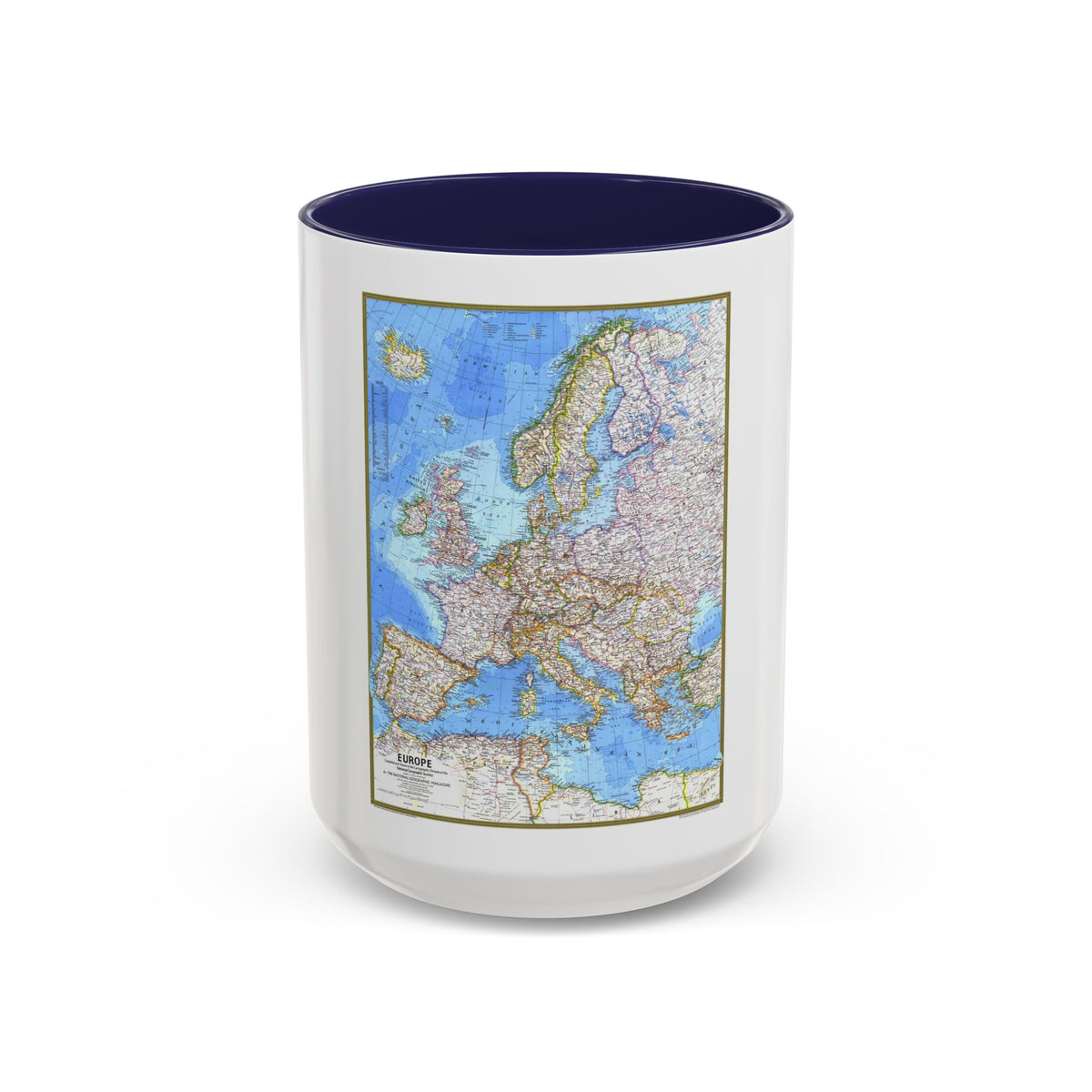 Europe (1977) (Map) Accent Coffee Mug