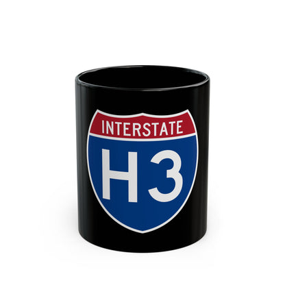 Interstate H3 (U.S. Highways) Black Coffee Mug
