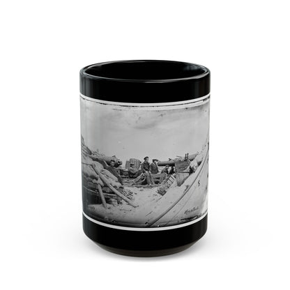 Morris Island, South Carolina. Naval Battery. Two 80-Pounder Whitworths. Breaching Battery Against Fort Sumpter (U.S. Civil War) Black Coffee Mug