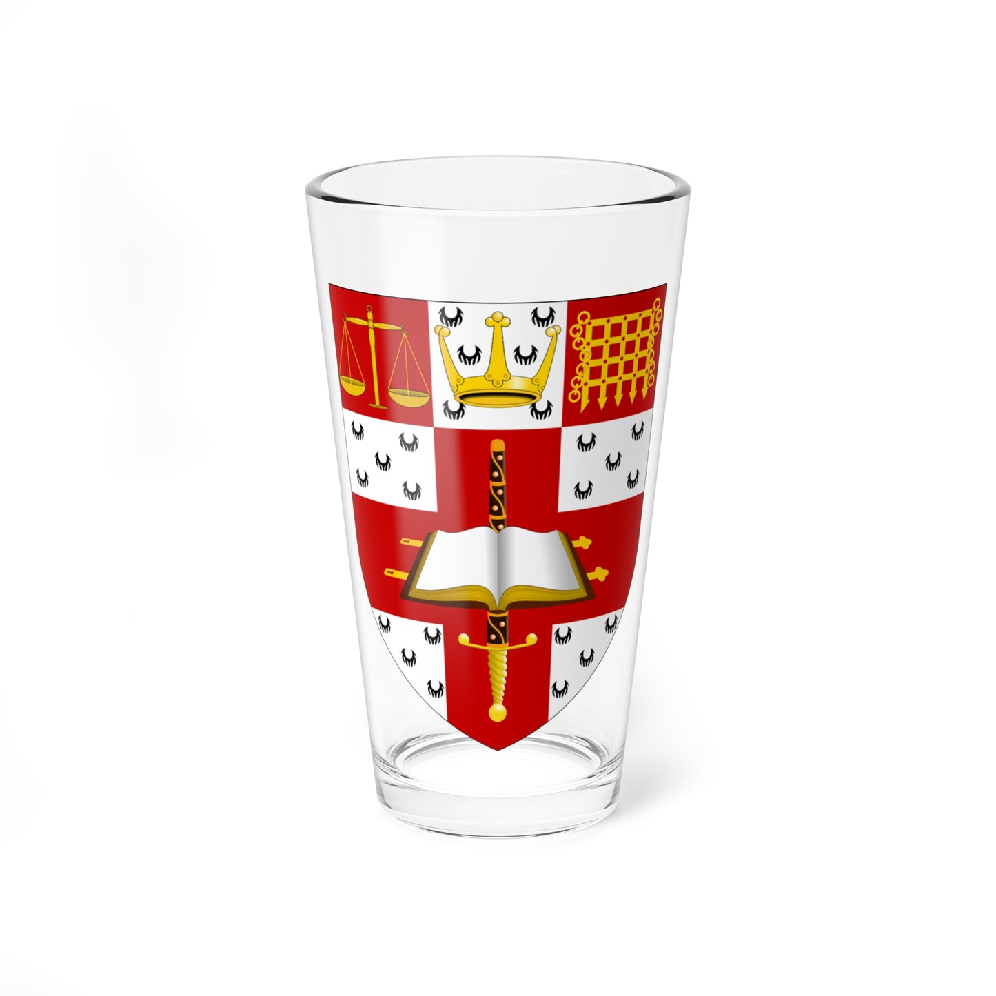 University of Law arms (United Kingdom) (Coat of Arms) Pint Glass 16oz