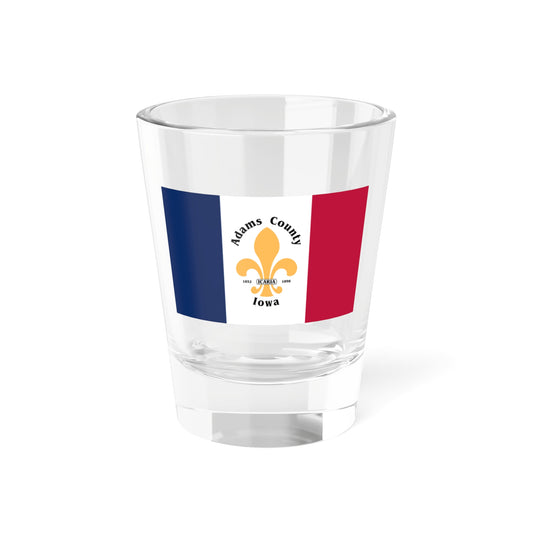 Flag of Adams County Iowa Sesquicentennial (United States) Shot Glass 1.5oz