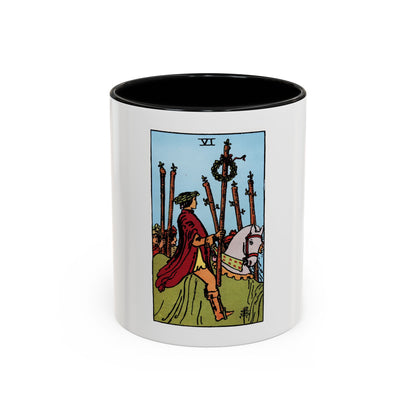 The 6 of Wands (Tarot Card) Accent Coffee Mug