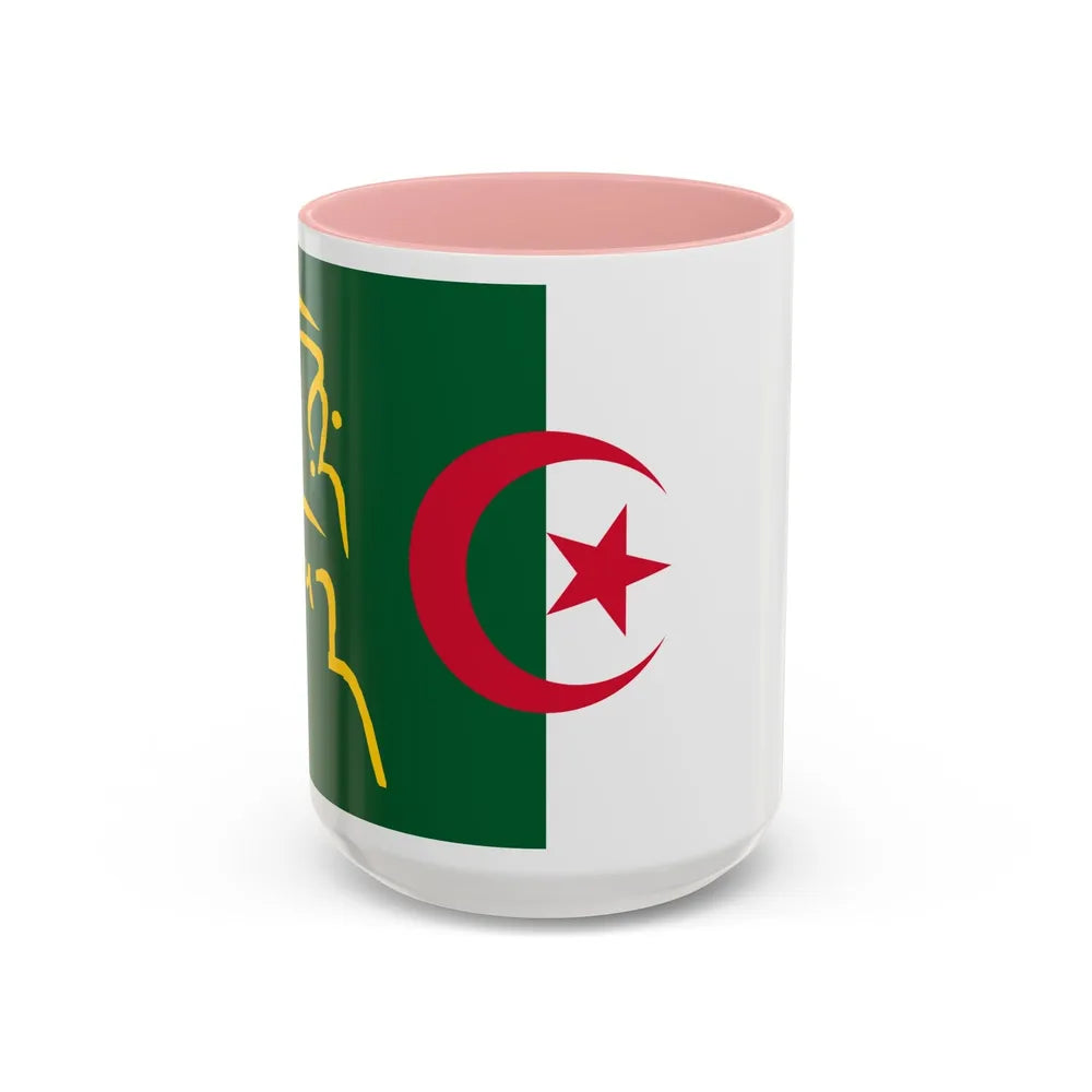 Presidential Standard of Algeria - Accent Coffee Mug-15oz-Pink-Go Mug Yourself