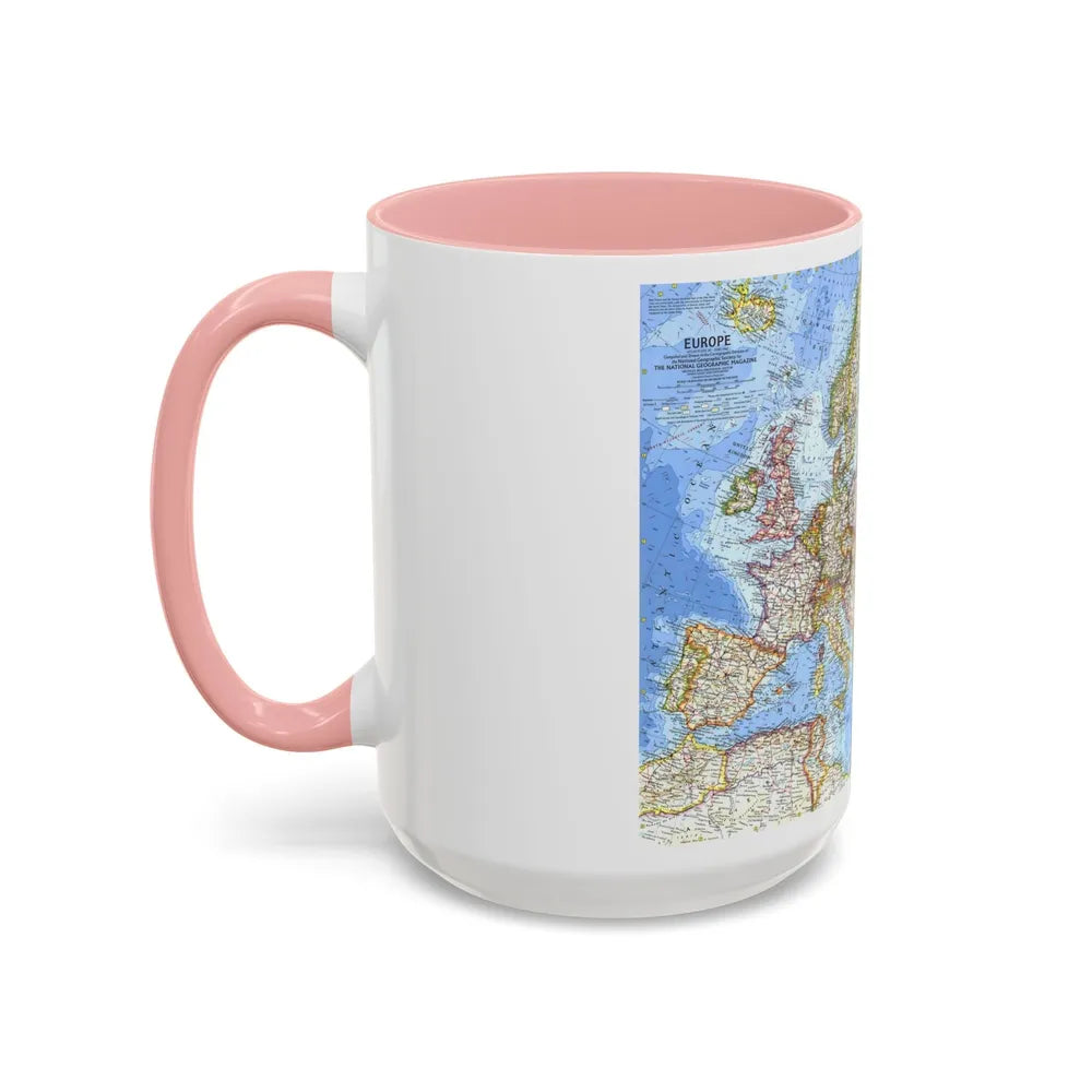 Europe (1962) (Map) Accent Coffee Mug-Go Mug Yourself