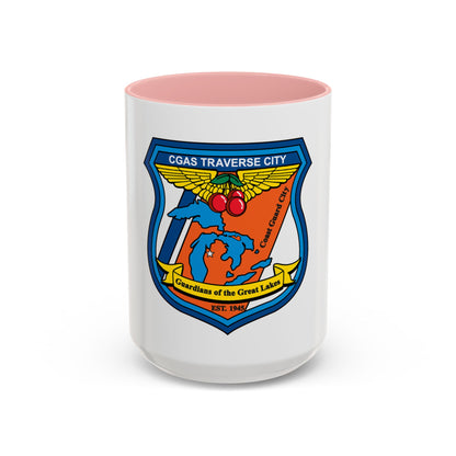 USCG Air Station Traverse City (U.S. Coast Guard) Accent Coffee Mug