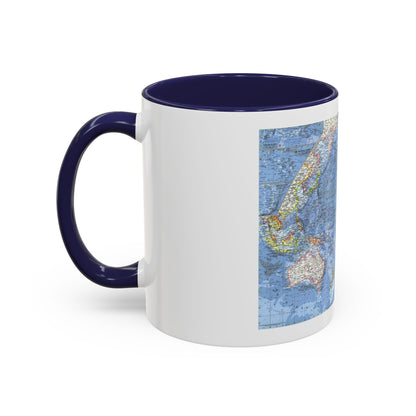 Pacific Ocean (1962) (Map) Accent Coffee Mug