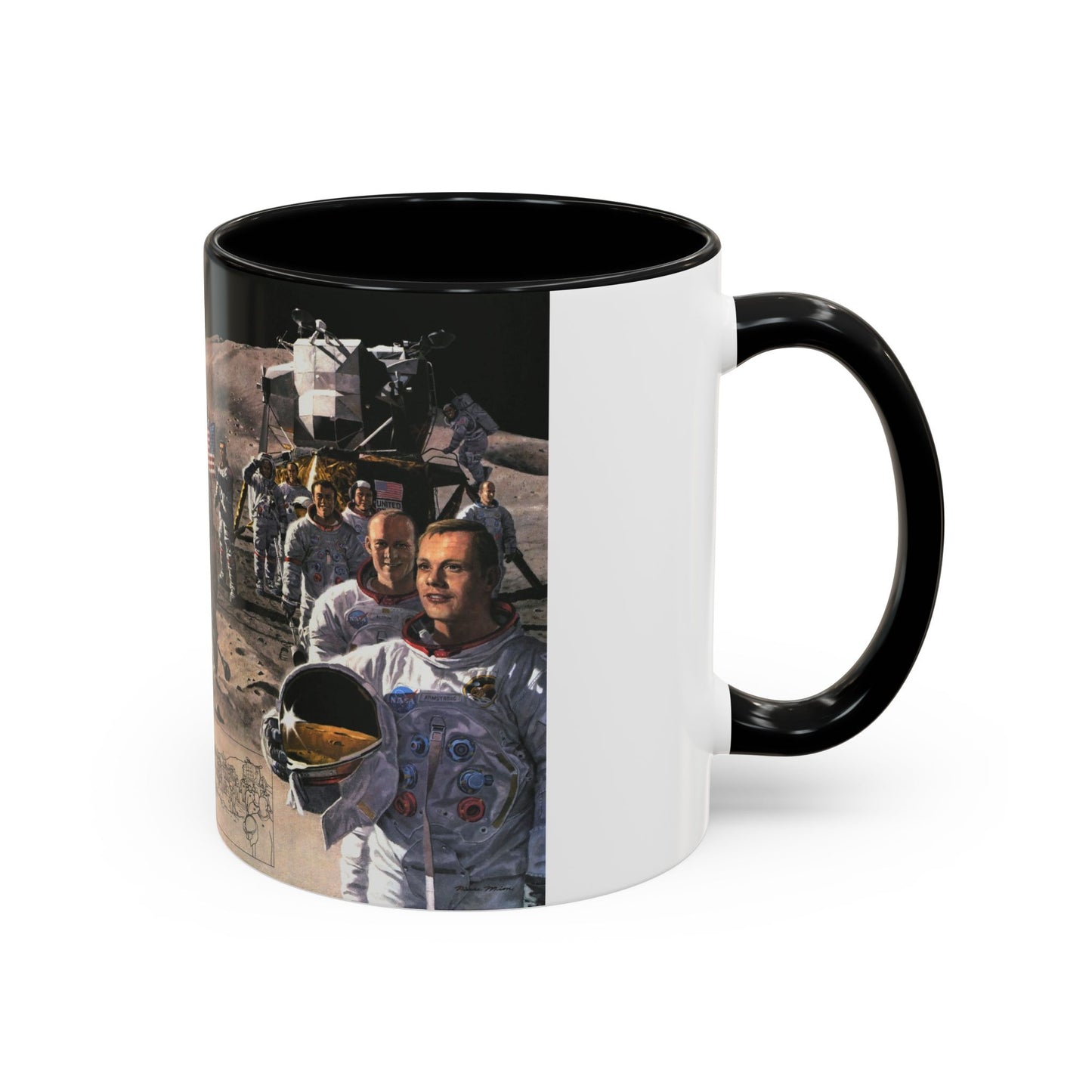 Space - Teammates in Mankind's Greatest Adventure (1973) (Map) Accent Coffee Mug