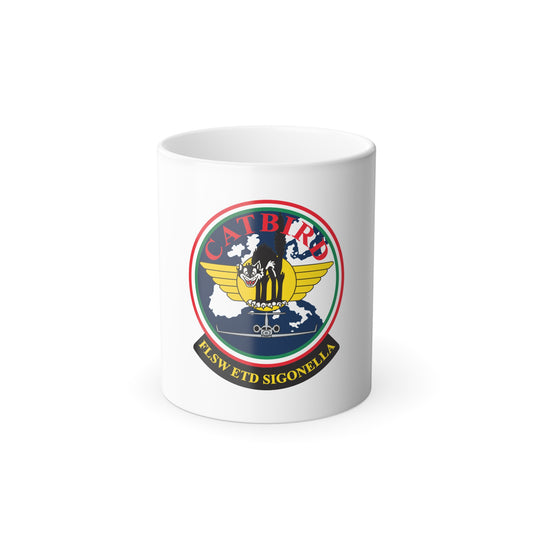 FLSW ETD Sigonella Catbird Fleet Logistics Support Wing Executive Transport Detachment (U.S. Navy) Color Changing Mug 11oz