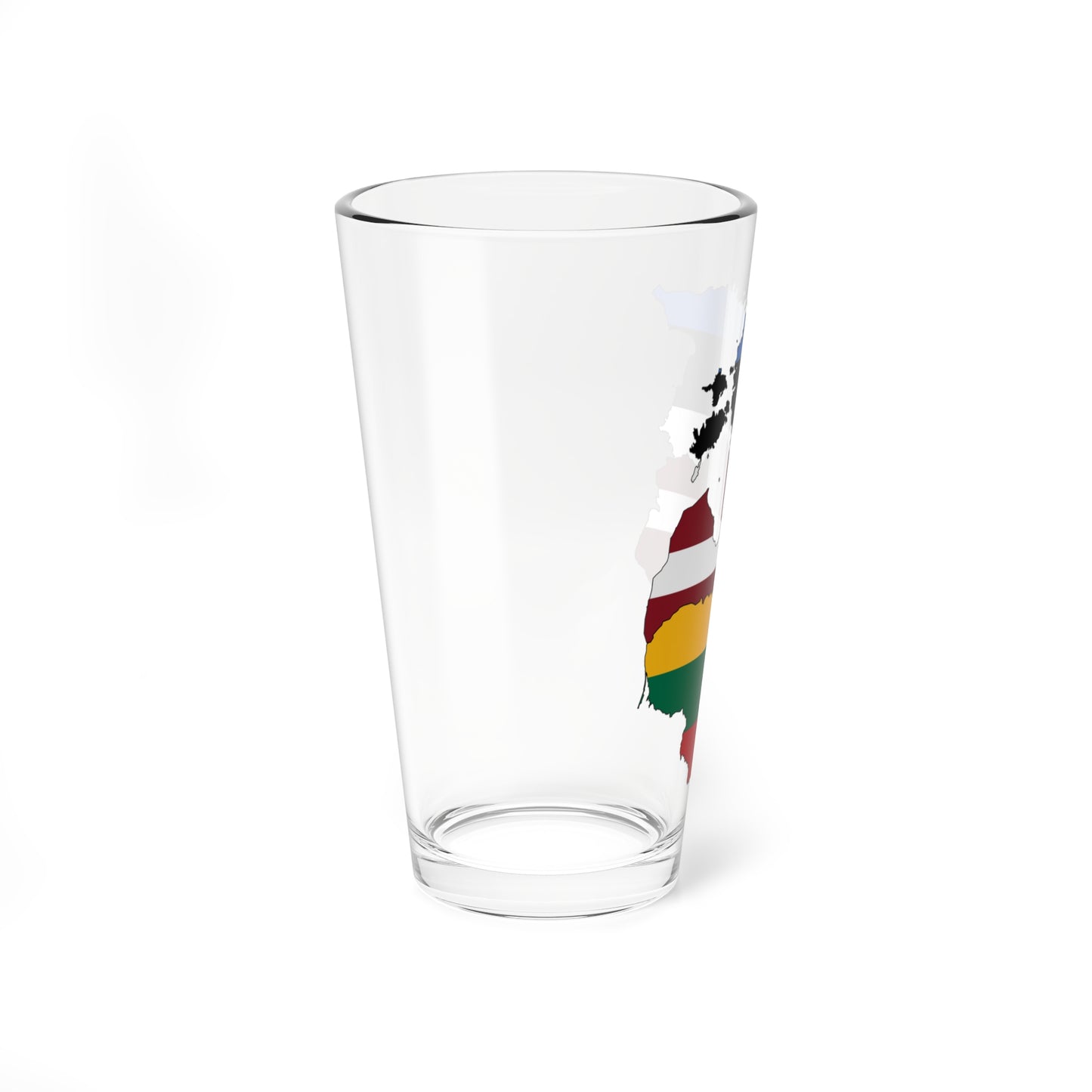 Baltic states flag map (Estonia) Pint Glass 16oz