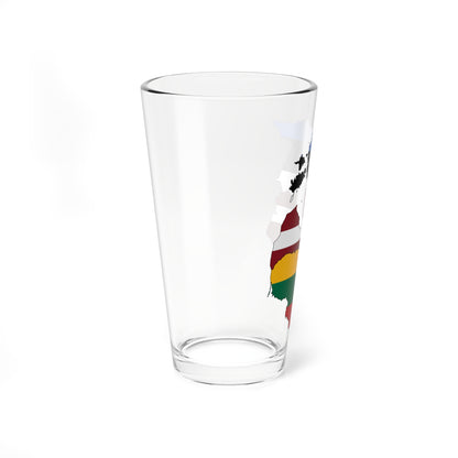 Baltic states flag map (Estonia) Pint Glass 16oz