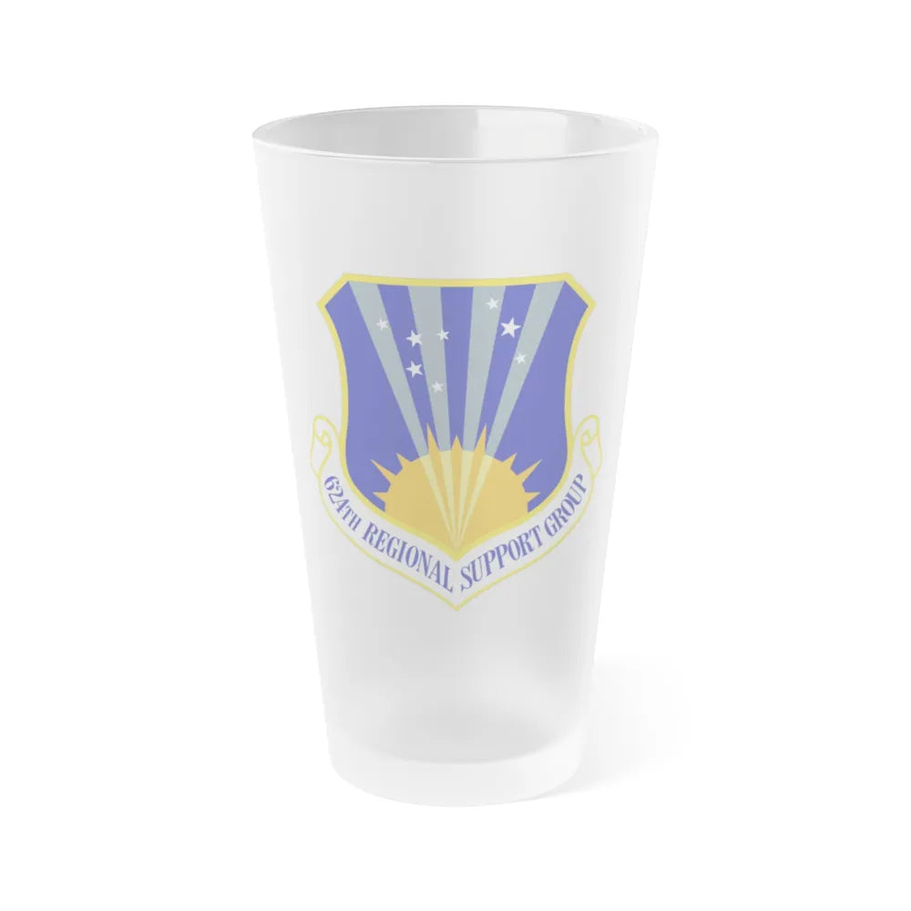 624th Regional Support Group (U.S. Air Force) Frosted Pint Glass 16oz-16oz-Frosted-Go Mug Yourself