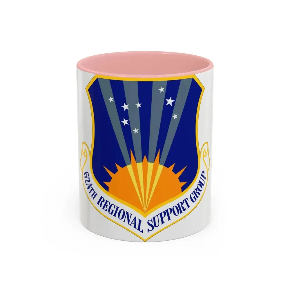 624th Regional Support Group (U.S. Air Force) Accent Coffee Mug 11oz Pink - Go Mug Yourself