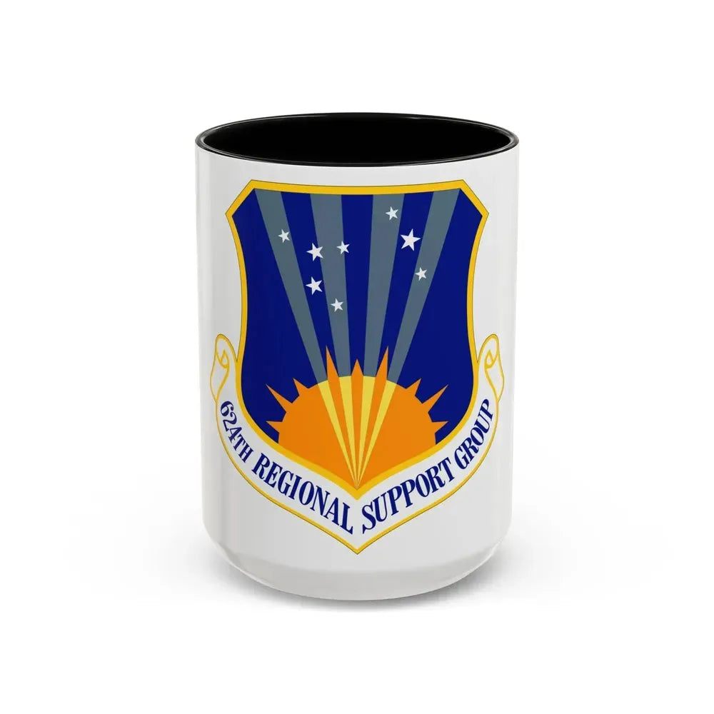 624th Regional Support Group (U.S. Air Force) Accent Coffee Mug 15oz Black - Go Mug Yourself
