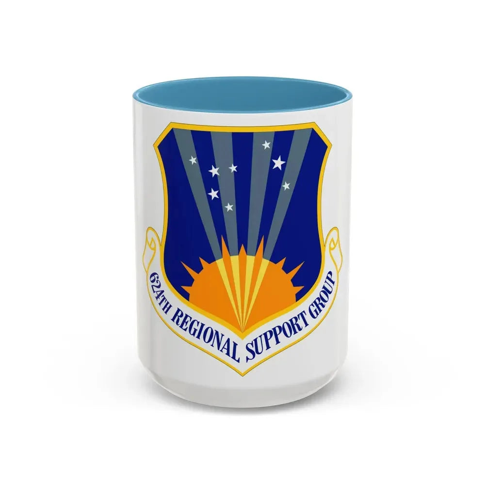 624th Regional Support Group (U.S. Air Force) Accent Coffee Mug 15oz Light Blue - Go Mug Yourself