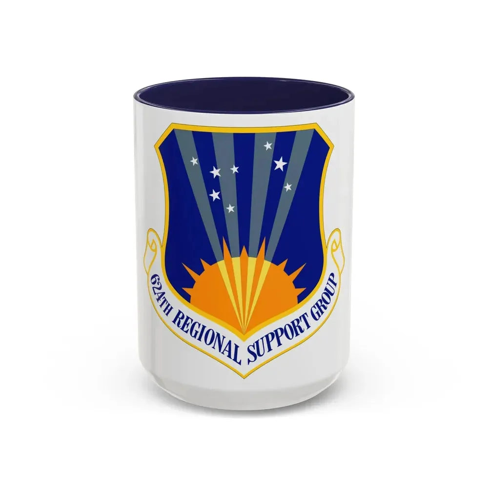 624th Regional Support Group (U.S. Air Force) Accent Coffee Mug 15oz Navy - Go Mug Yourself