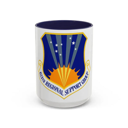624th Regional Support Group (U.S. Air Force) Accent Coffee Mug 15oz Navy - Go Mug Yourself