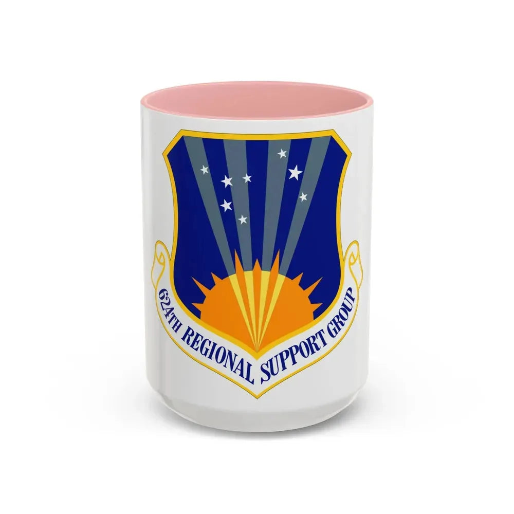 624th Regional Support Group (U.S. Air Force) Accent Coffee Mug 15oz Pink - Go Mug Yourself