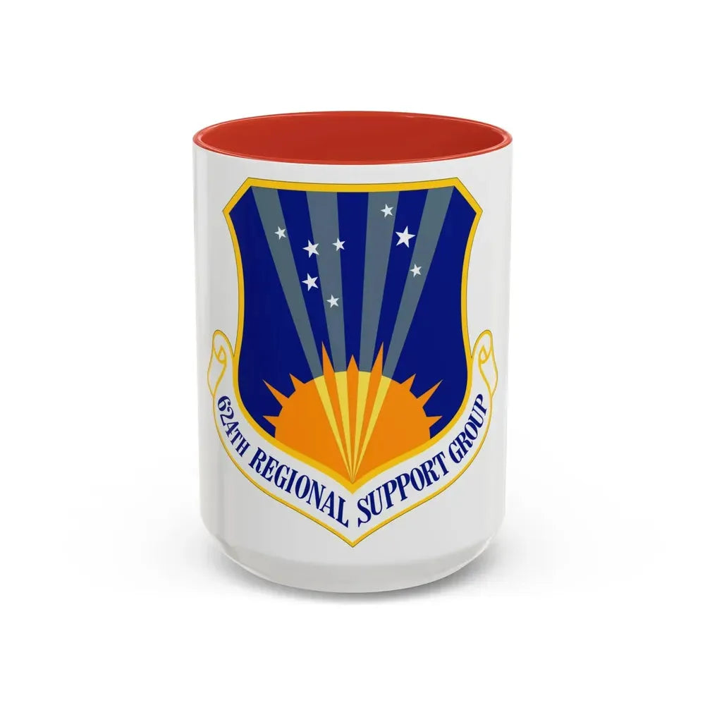 624th Regional Support Group (U.S. Air Force) Accent Coffee Mug 15oz Red - Go Mug Yourself