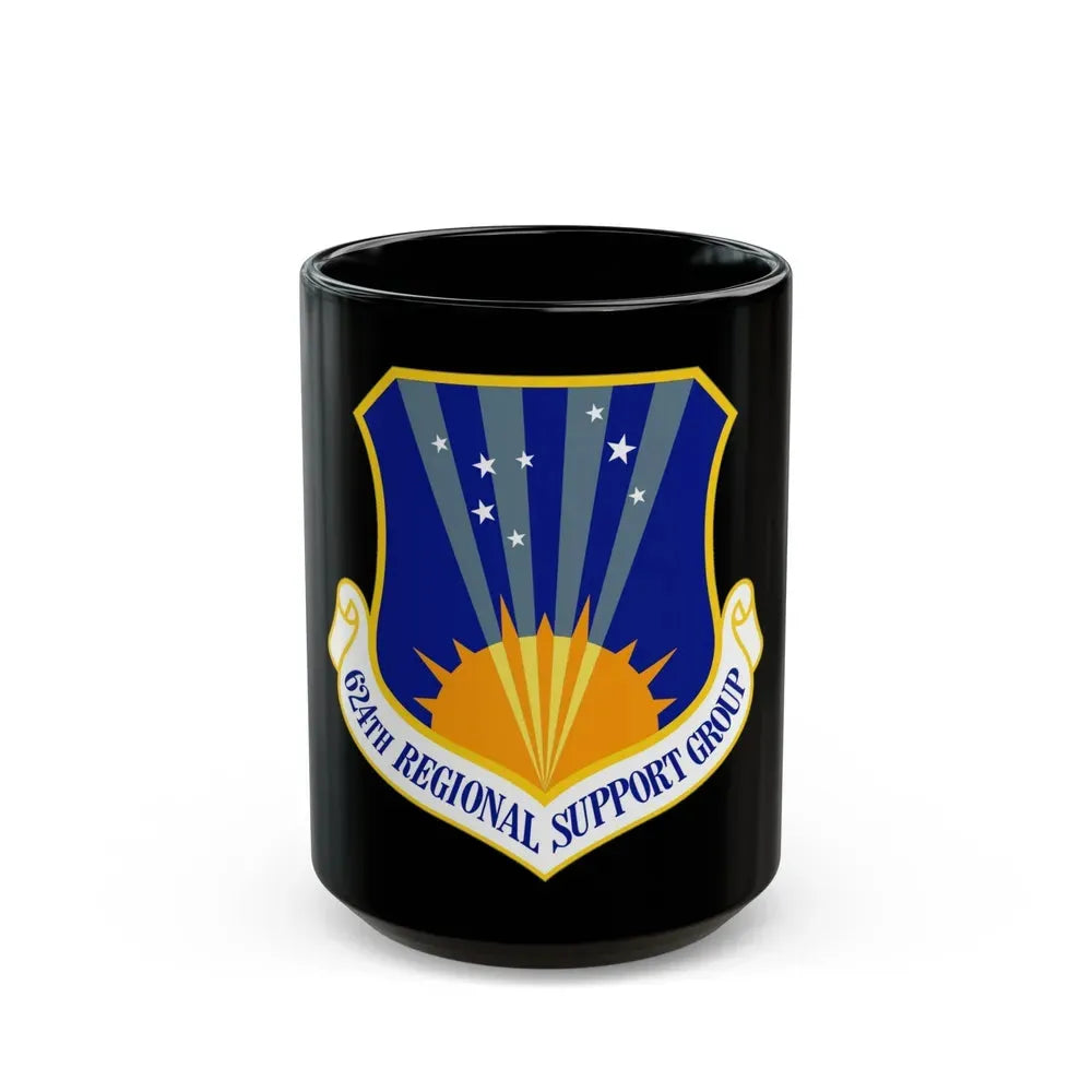 624th Regional Support Group (U.S. Air Force) Black Coffee Mug 15oz - Go Mug Yourself