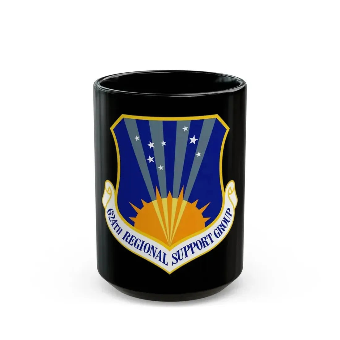 624th Regional Support Group (U.S. Air Force) Black Coffee Mug 15oz - Go Mug Yourself
