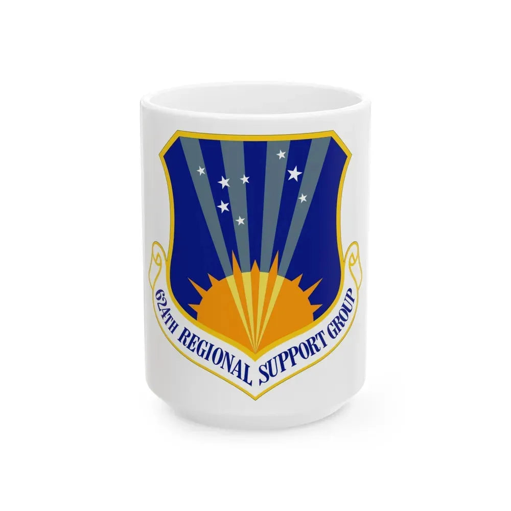 624th Regional Support Group (U.S. Air Force) White Coffee Mug 15oz - Go Mug Yourself