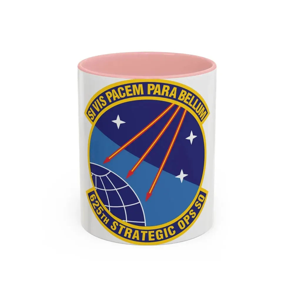 625 Strategic Operations Sq AFGSC (U.S. Air Force) Accent Coffee Mug 11oz Pink - Go Mug Yourself