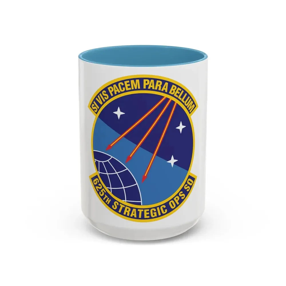 625 Strategic Operations Sq AFGSC (U.S. Air Force) Accent Coffee Mug 15oz Light Blue - Go Mug Yourself