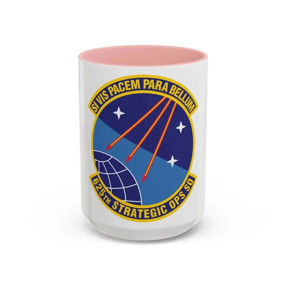 625 Strategic Operations Sq AFGSC (U.S. Air Force) Accent Coffee Mug 15oz Pink - Go Mug Yourself