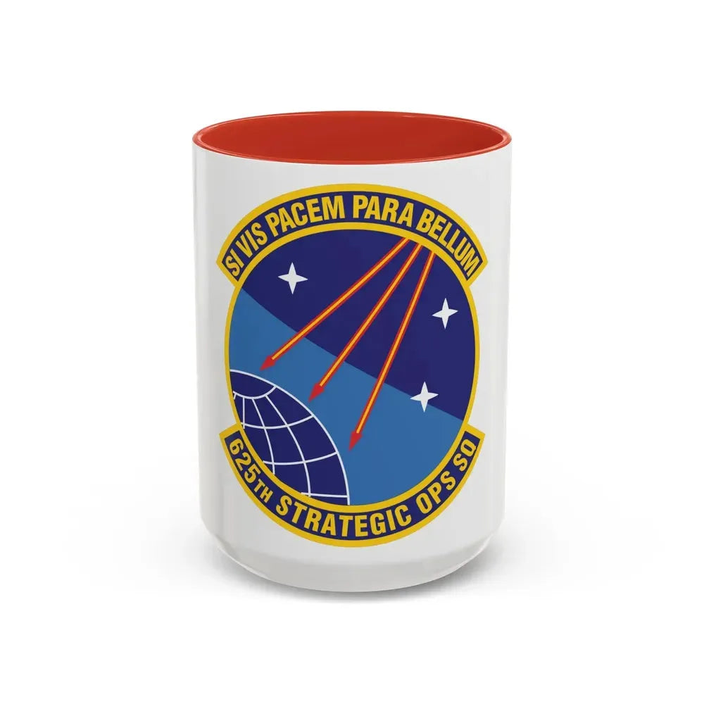 625 Strategic Operations Sq AFGSC (U.S. Air Force) Accent Coffee Mug 15oz Red - Go Mug Yourself