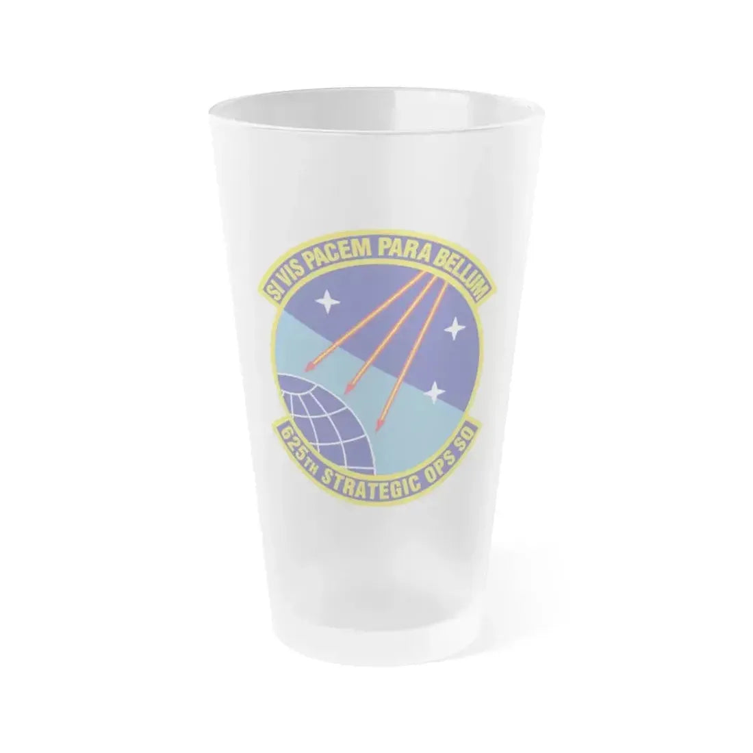 625 Strategic Operations Sq AFGSC (U.S. Air Force) Frosted Pint Glass 16oz 16oz Frosted - Go Mug Yourself